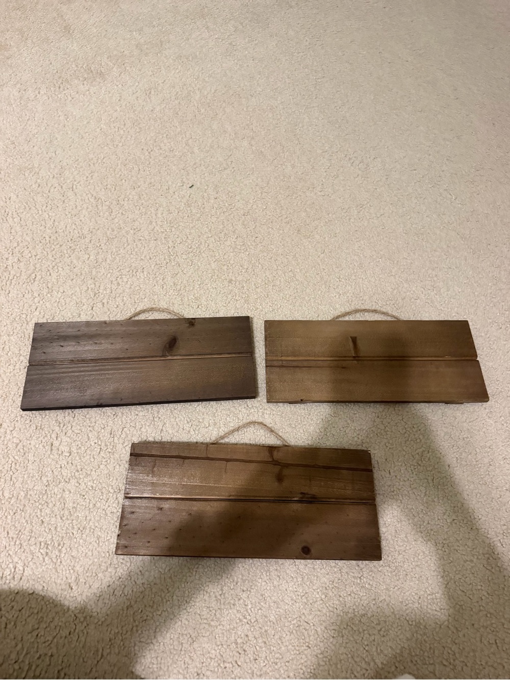 Art Minds Plaques 3- rectangle Wooden Crafting Blanks hanging signs approx 12x5